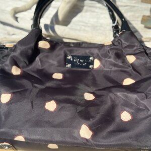Kate Spade Stevie Tote – Polka Dot Nylon with Patent Leather Trim | Certified Au